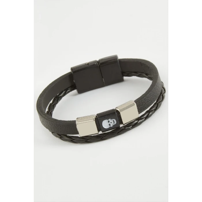 Kuru Kafa Kaliteli Mıknatıslı Suni Deri Bileklik