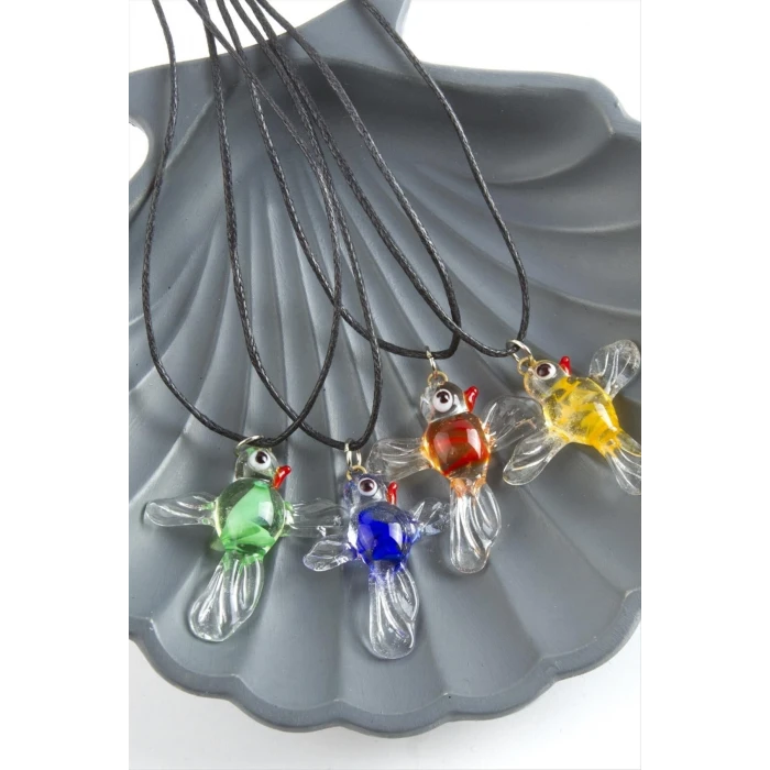 Kuş Cam Kolye