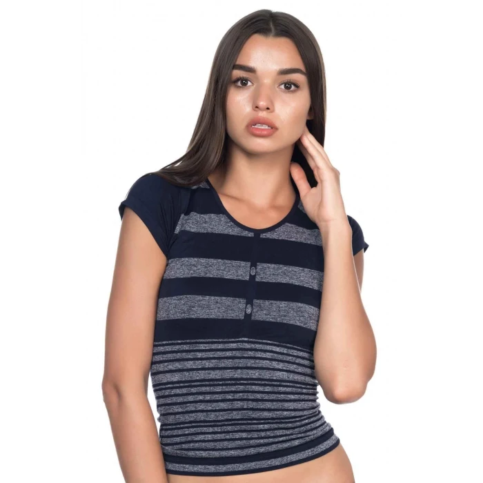 LACİVERT   5026 Soft Seamless T Shirt