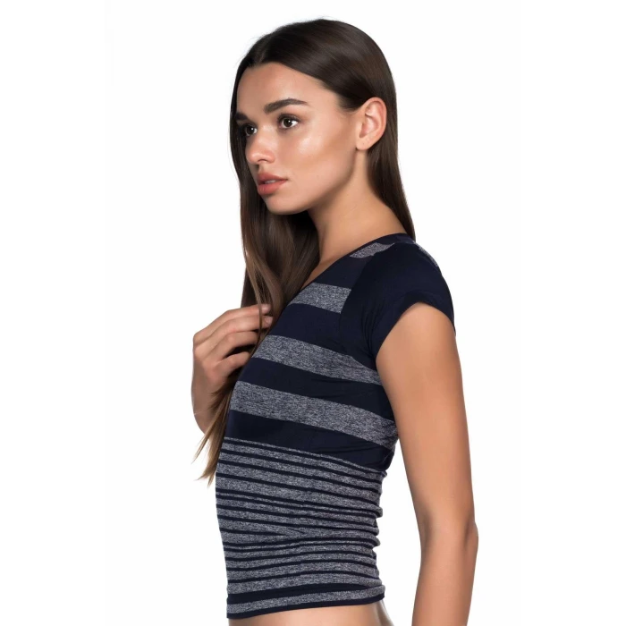 LACİVERT   5026 Soft Seamless T Shirt