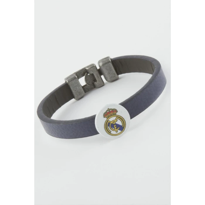 Lacivert Renkli Suni Deri Bileklik