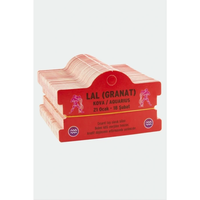 Lal (Granat) & Kova Burç Bileklik Kartı