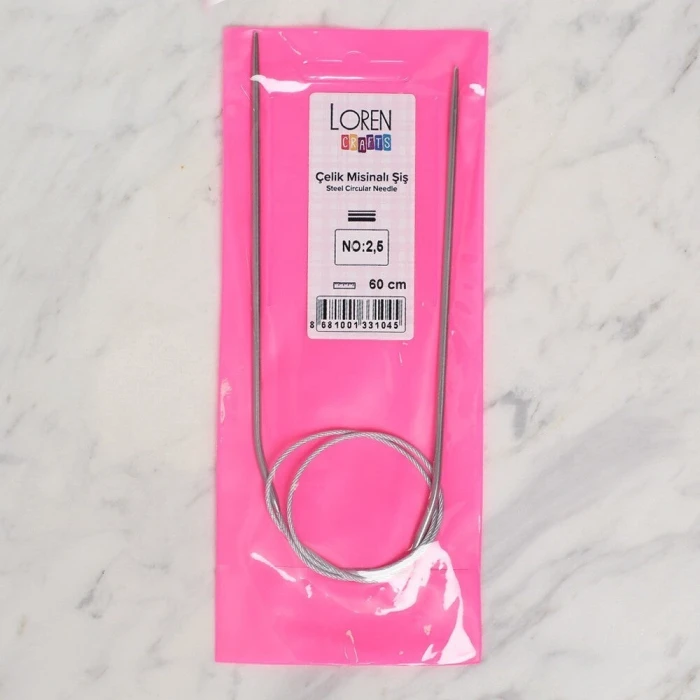 LOREN CRAFTS 2,5 MM ÇELİK MİSİNALI ŞİŞ 60 CM