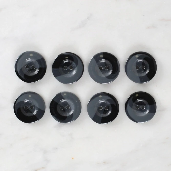 Loren Crafts 8li Düğme Koyu Gri - 1122