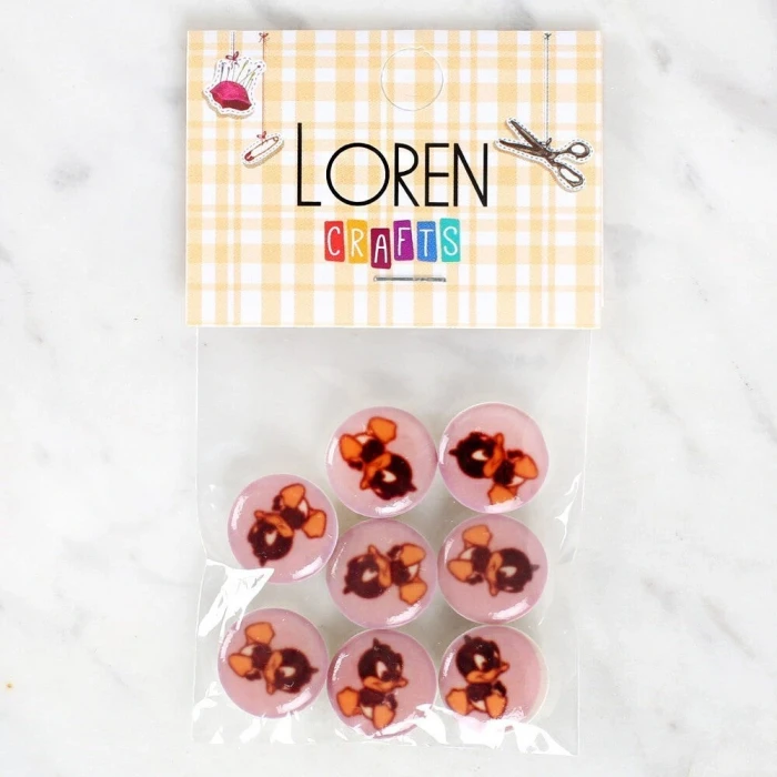 Loren Crafts 8li Ördek Düğme - 1205