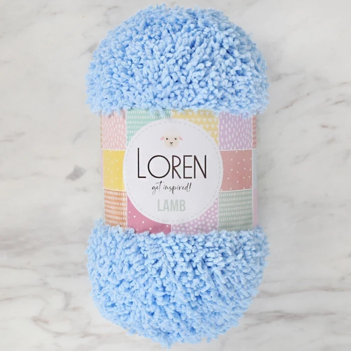 Loren Lamb Bebe Mavi El Örgü İpi - R040