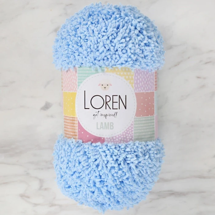 Loren Lamb Bebe Mavi El Örgü İpi - R040
