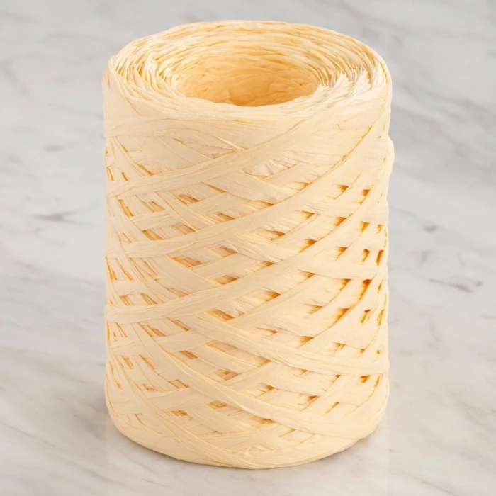 Loren Natural Raffia 90 gr Sarı Kağıt İp - 4