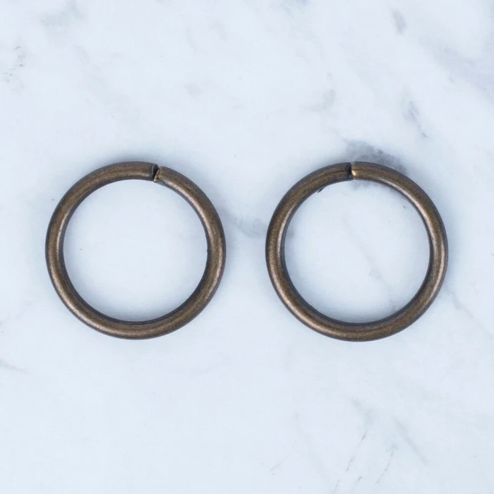 Loren Oksitli Altın Yuvarlak Halka 2 li Paket