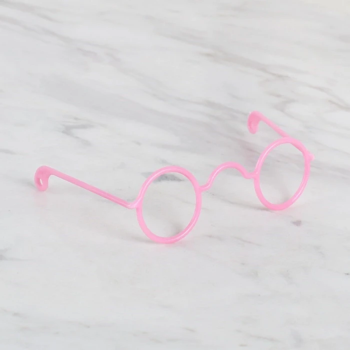 Loren Plastik Amigurumi Gözlük Pembe