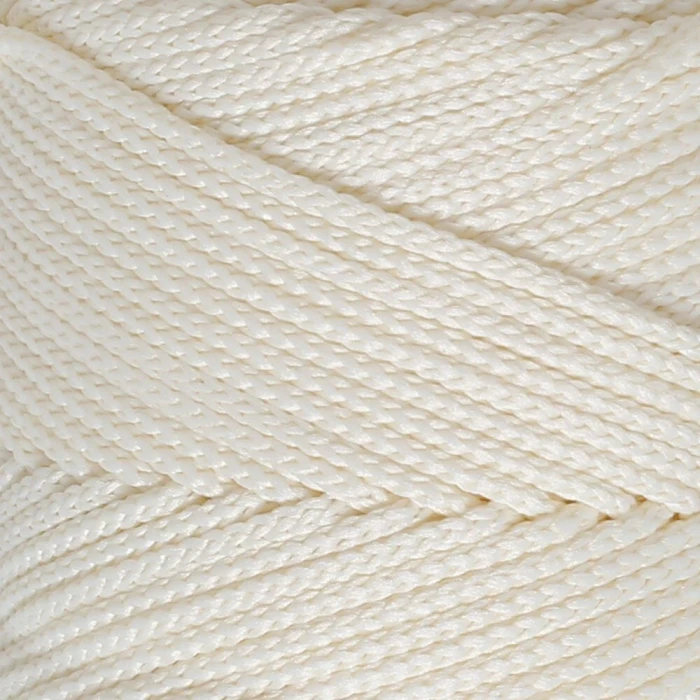 Loren Polyester Soft Macrame Krem El Örgü İpi - LM003 - 34427