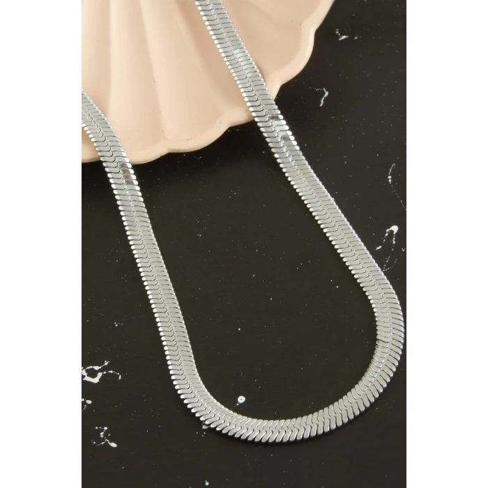 Lüx İtalyan Çelik Zincir Kolye 45CM