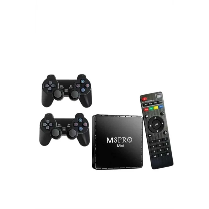 M8 Pro Mini 2.4g 10k Ultra Hd 64 Gb Tv Box Android Tv Game Box  2 Adet Oyun Konsolu
