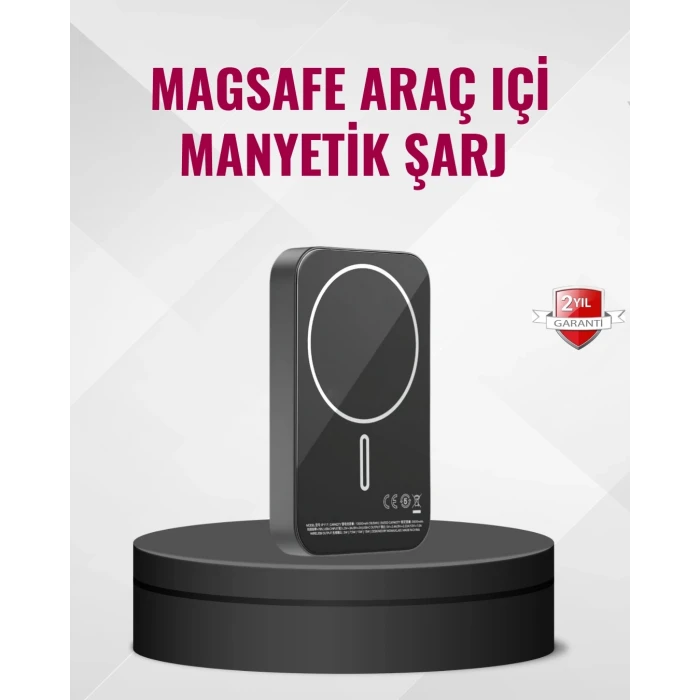 Magsafe Araç Telefon Tutucu 15w Hızlı Şarj Type-c Girişli