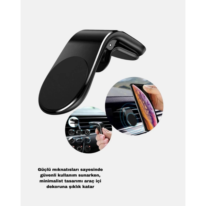 Manyetik Araç Telefon Tutucu ve Hızlı Şarj Adaptörü 2’li Set