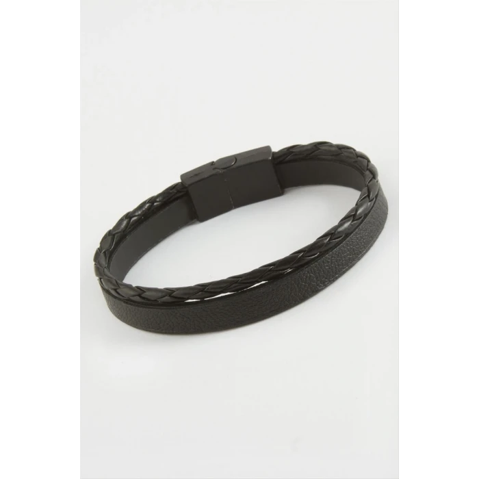 Mıknatıslı Orjinal Deri Bileklik