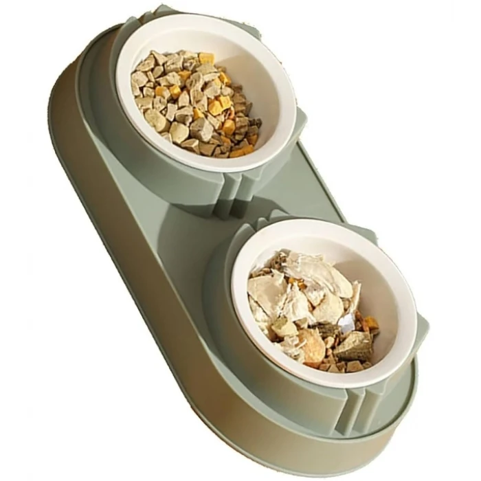 Mikopet Çift Bölmeli Mama Ve Su Kabı