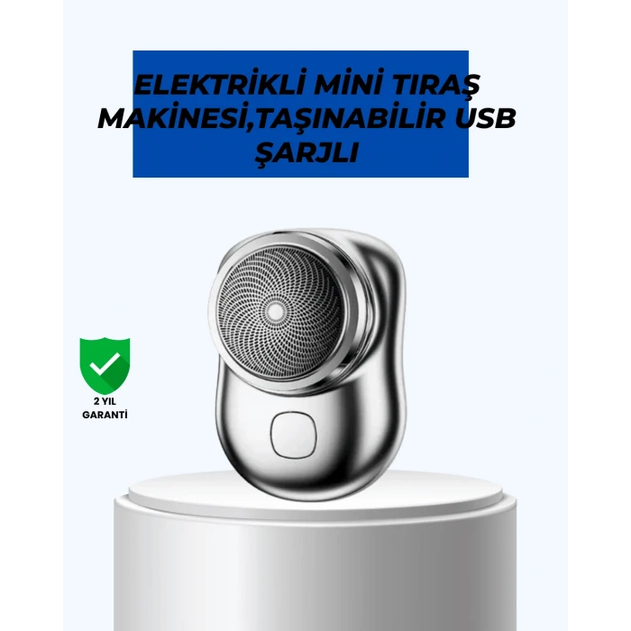 Mikro titreşim motorlu, düşük sesli, USB girişli tıraş makinesi
