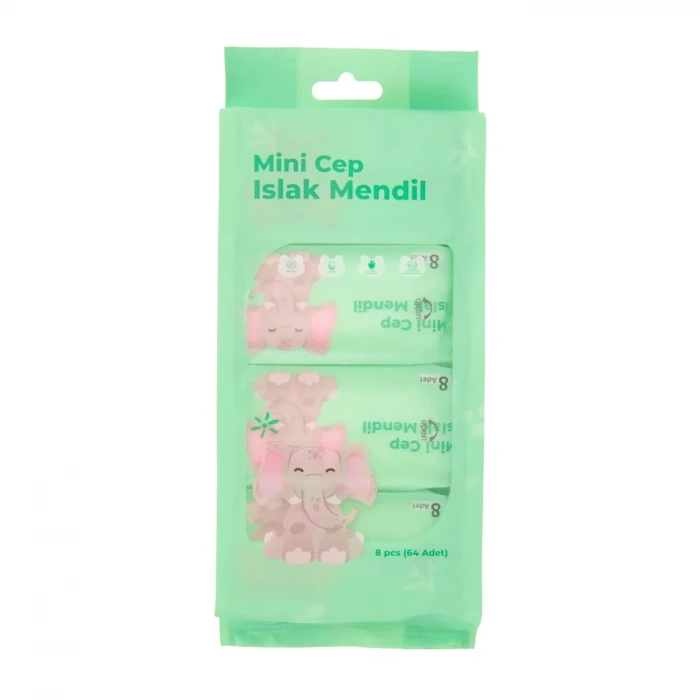 Mini Cep Islak Mendil Günlük Pratik 8'li Paket