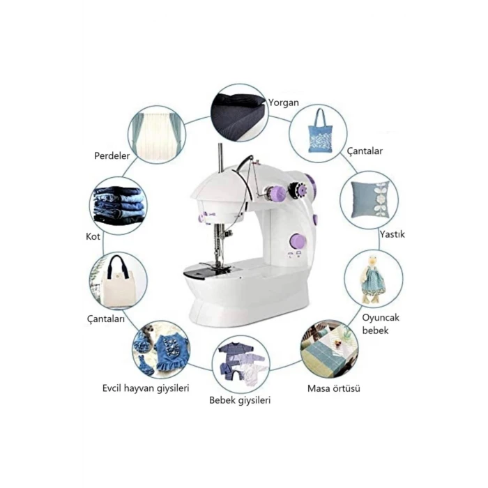 Mini Ev Dikiş Makinesi Pedallı Sewıng Machine