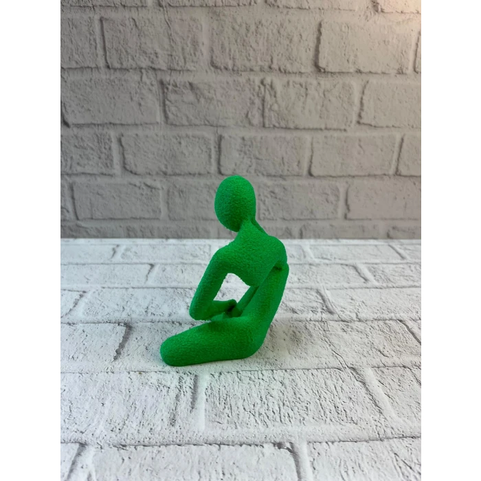 Minimal İnsan Figürü Biblo Yeşil Ev ve Ofis Dekoru