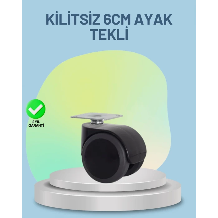 Mobilya Tekerleği 6 cm Kilitsiz Tekli Satış