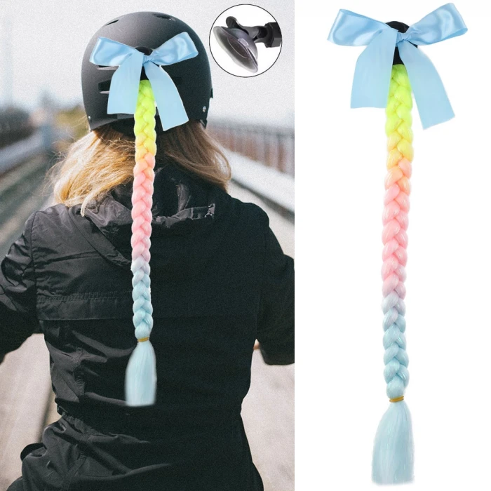 Motosiklet Kaskı Simli Örgülü At Kuyruğu - ACM27S