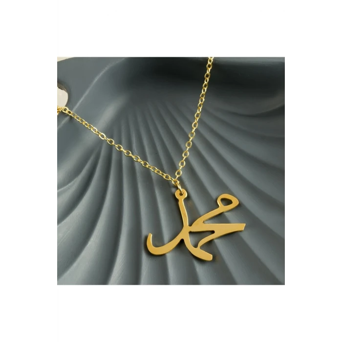Muhammed Yazılı Uçlu Kolye