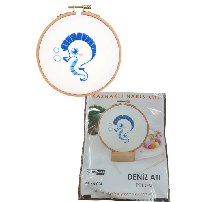 Nakış Kitleri Kasnaklı 8.6 X 6 cm Deniz Atı