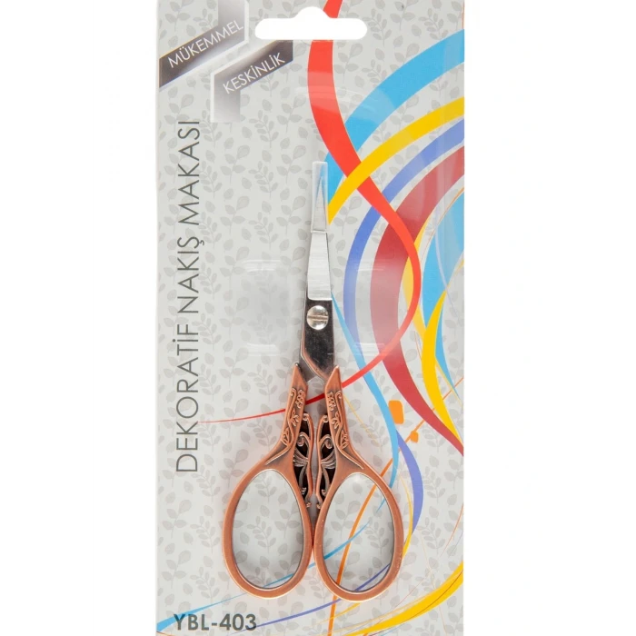 Nakış Makası Dekoratif Bakır Kelebek YBL-403 Model 18