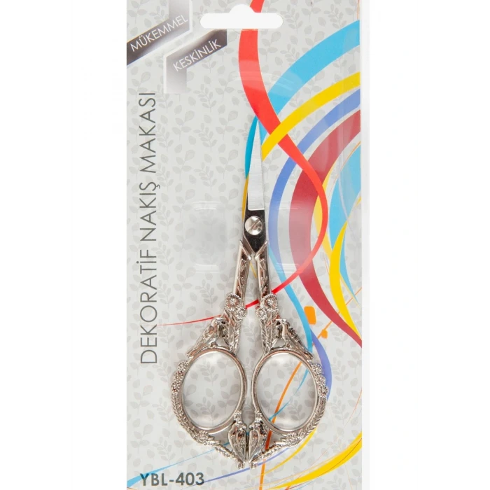 Nakış Makası Dekoratif Gümüş Kuş YBL-403 Model 21
