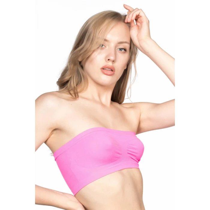 NEON FUŞYA   4002 Soft Straplez Büstiyer