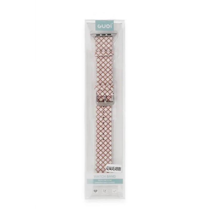 ieg™  Apple Watch 38mm Karo Motif Kordon - Pembe