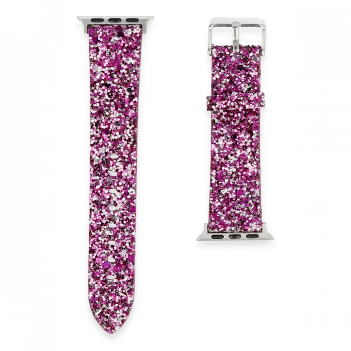 ieg™  Apple Watch 38mm Starry Taşlı Kordon - Derin Mor