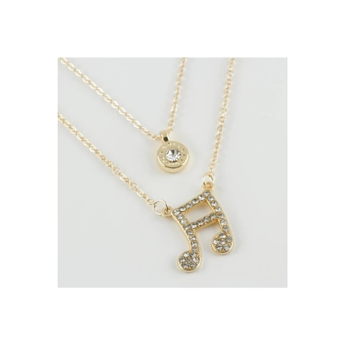 Nota Figürlü Yeni Sezon İkili Kolye