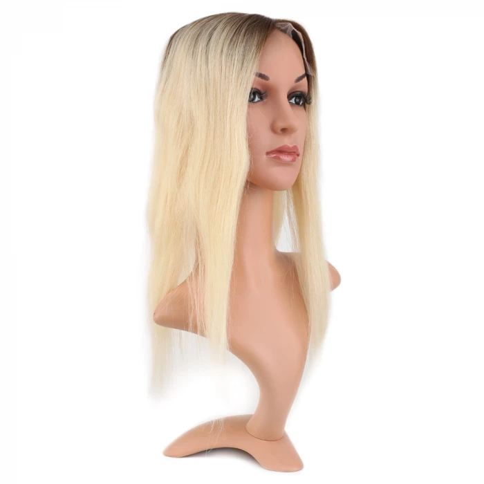 Ön Kısmı Ekstra Tül Kahverengi / Beyaz Platin Ombreli Baby Taban Tepelik - 13x14cm