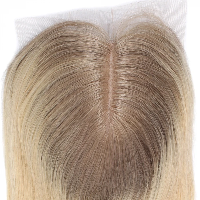 Ön Kısmı Ekstra Tül Rus Kumralı / Platin Ombreli Baby Taban Tepelik - 13x14cm