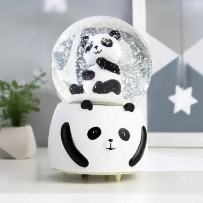 Orta Boy Siyah-Beyaz Panda Kar Küresi