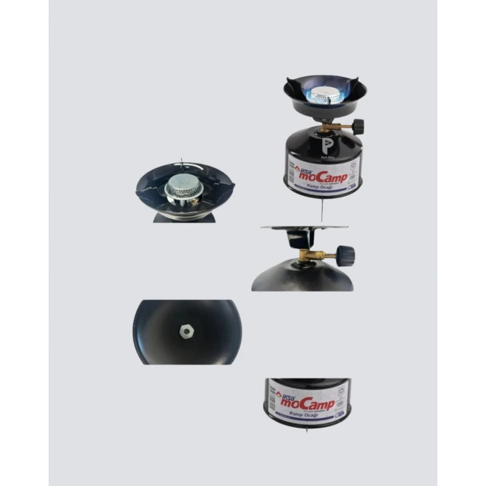 Outdoor Kamp Ocağı Gazlı Taşınabilir Pişirme Seti Üç Ayaklı Denge Aparatlı