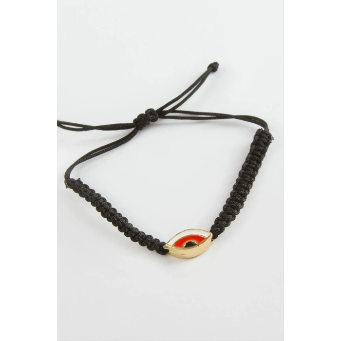 Oval Nazar Makrome Örgülü Bileklik