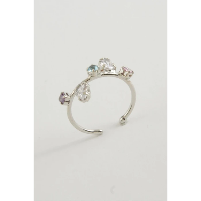 Oval Renkli Taşlı Yüzük