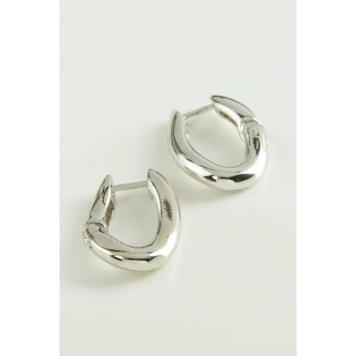 Oval Trend Metal Küpe