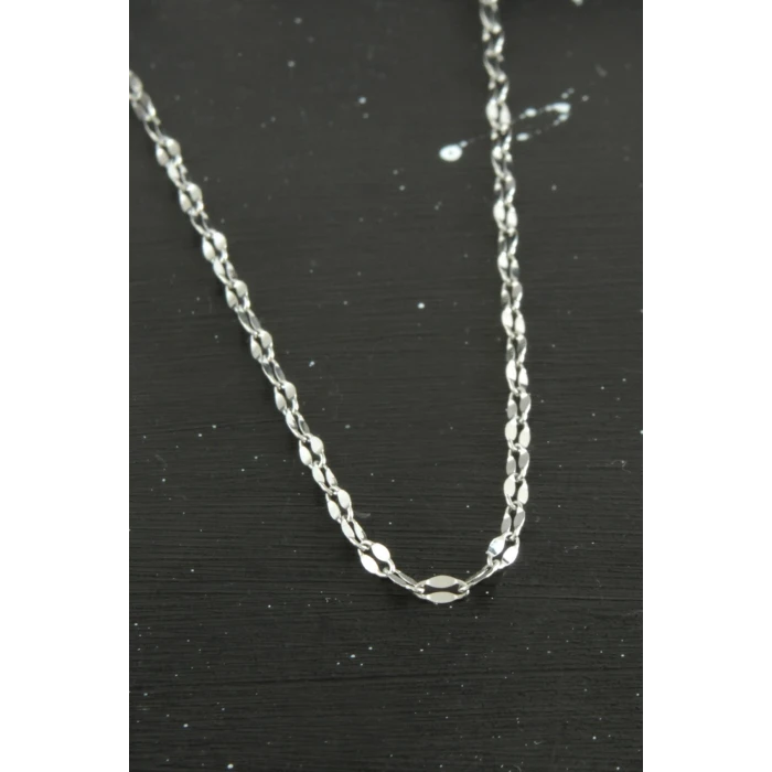 Oval Zincir Çelik Kolye 45 cm