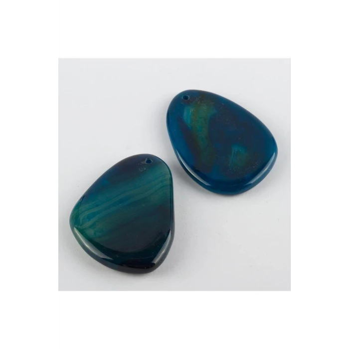 Özel Kesim Doğaltaş Plaka Akik Kolye Ucu