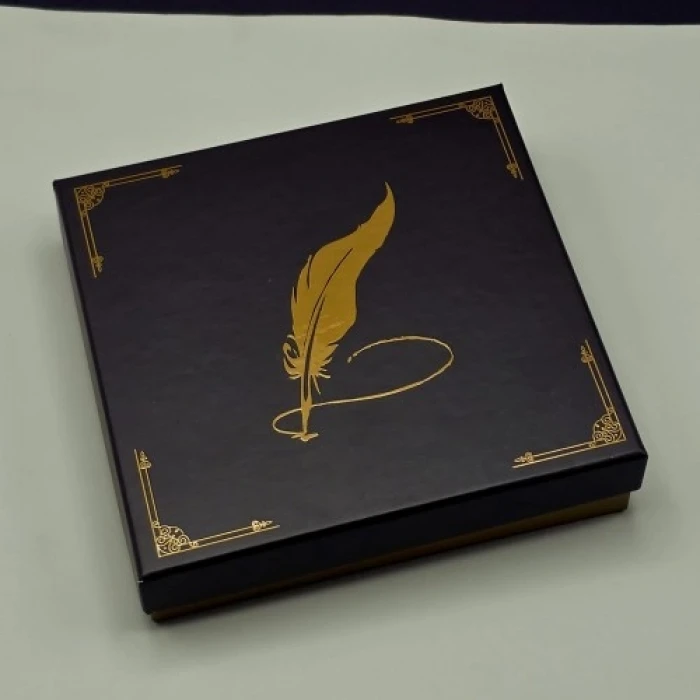 Özel Renk Deri Defter Ve Roller Metal Kalem