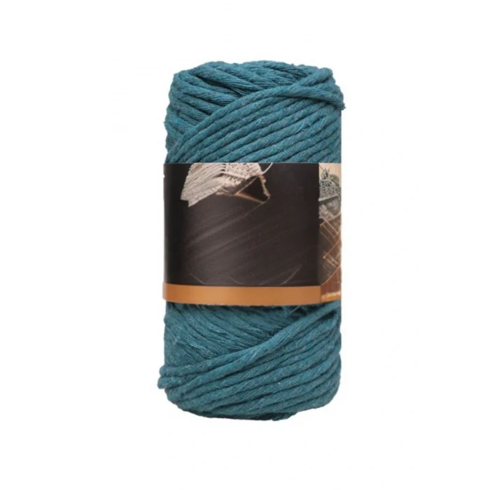 Pamuk Makrome 4 mm İp Petrol