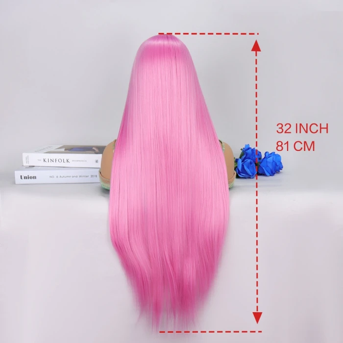 Pembe Ekstra Uzun Tül Peruk