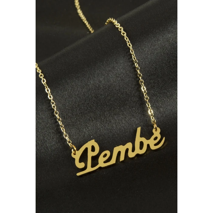 Pembe İsimli Kolye (Kişiye Özel)