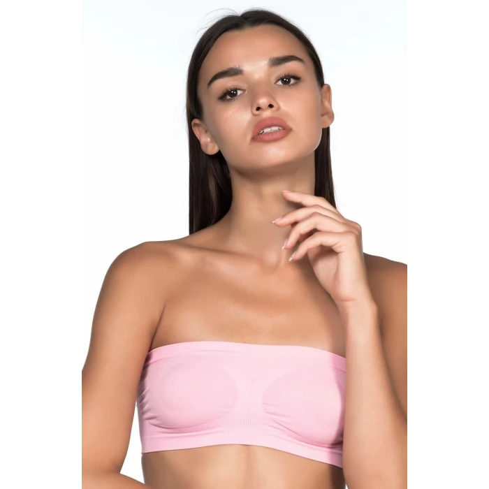 PEMBE   4002 Soft Straplez Büstiyer