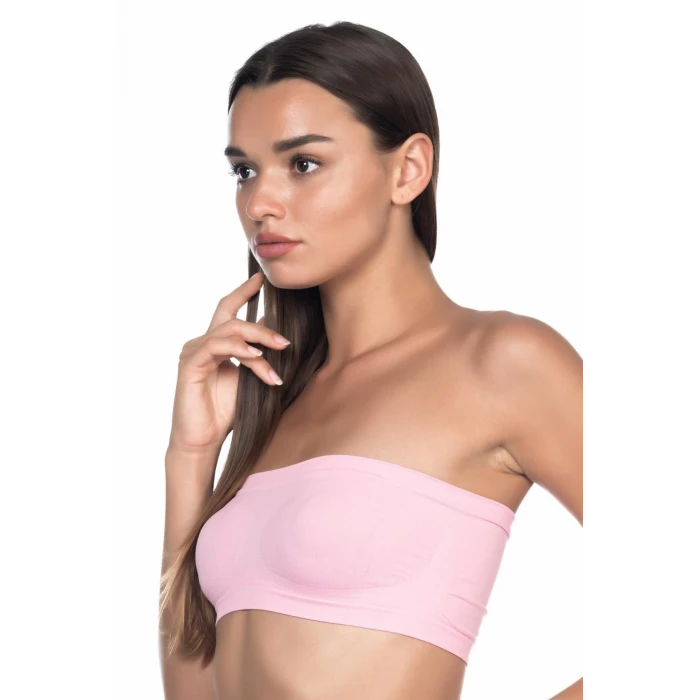 PEMBE   4002 Soft Straplez Büstiyer